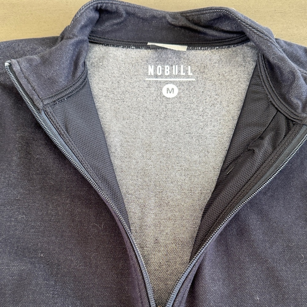 NOBULL Men's Charcoal Zip-Up Sweater